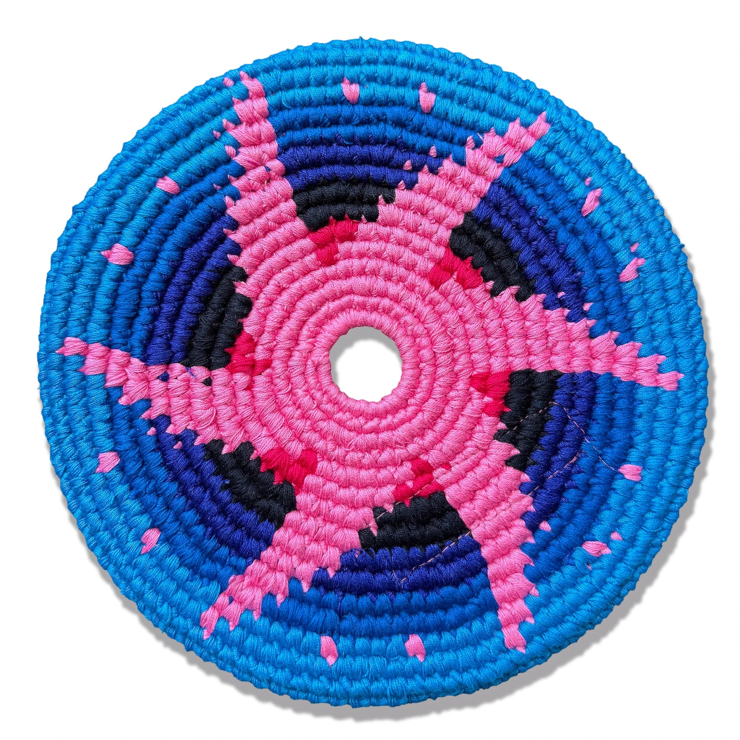 El Grande Disc Estrella rosada Buena Onda Games | Handmade, Fair Trade, Crochet, Knit, Cloth Toys, Indoor, Outdoor Games, Party, Backyard Games, Sports, Beach Lake Toys