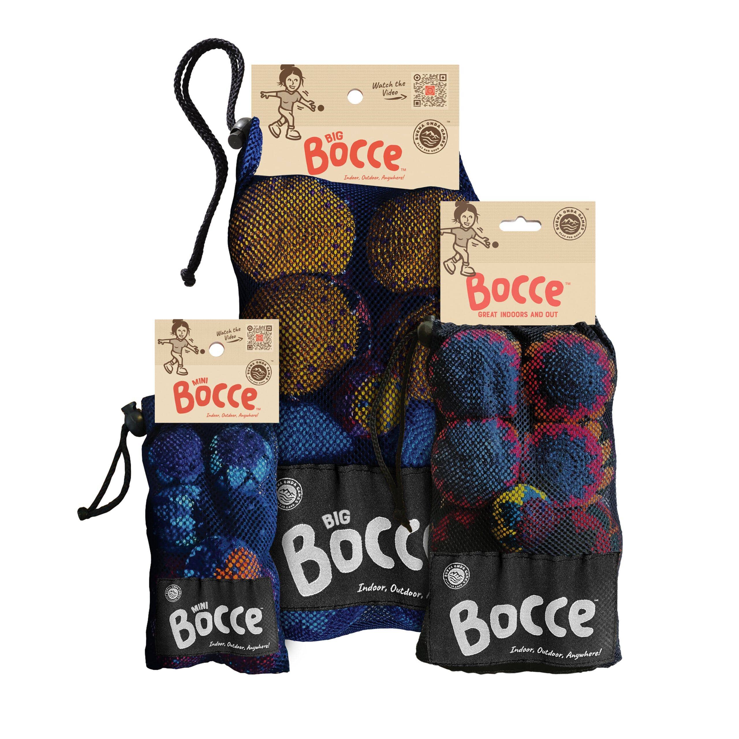 Big Bocce - 6 Pack Wholesale Buena Onda Games | Handmade, Fair Trade, Crochet, Knit, Cloth Toys, Indoor, Outdoor Games, Party, Backyard Games, Sports, Beach Lake Toys
