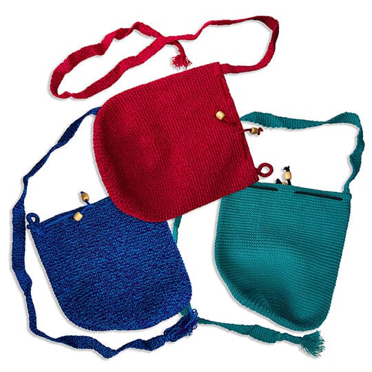 1117A . Ikkat handmade Cloth Sling Purse, 2 partition, size 10