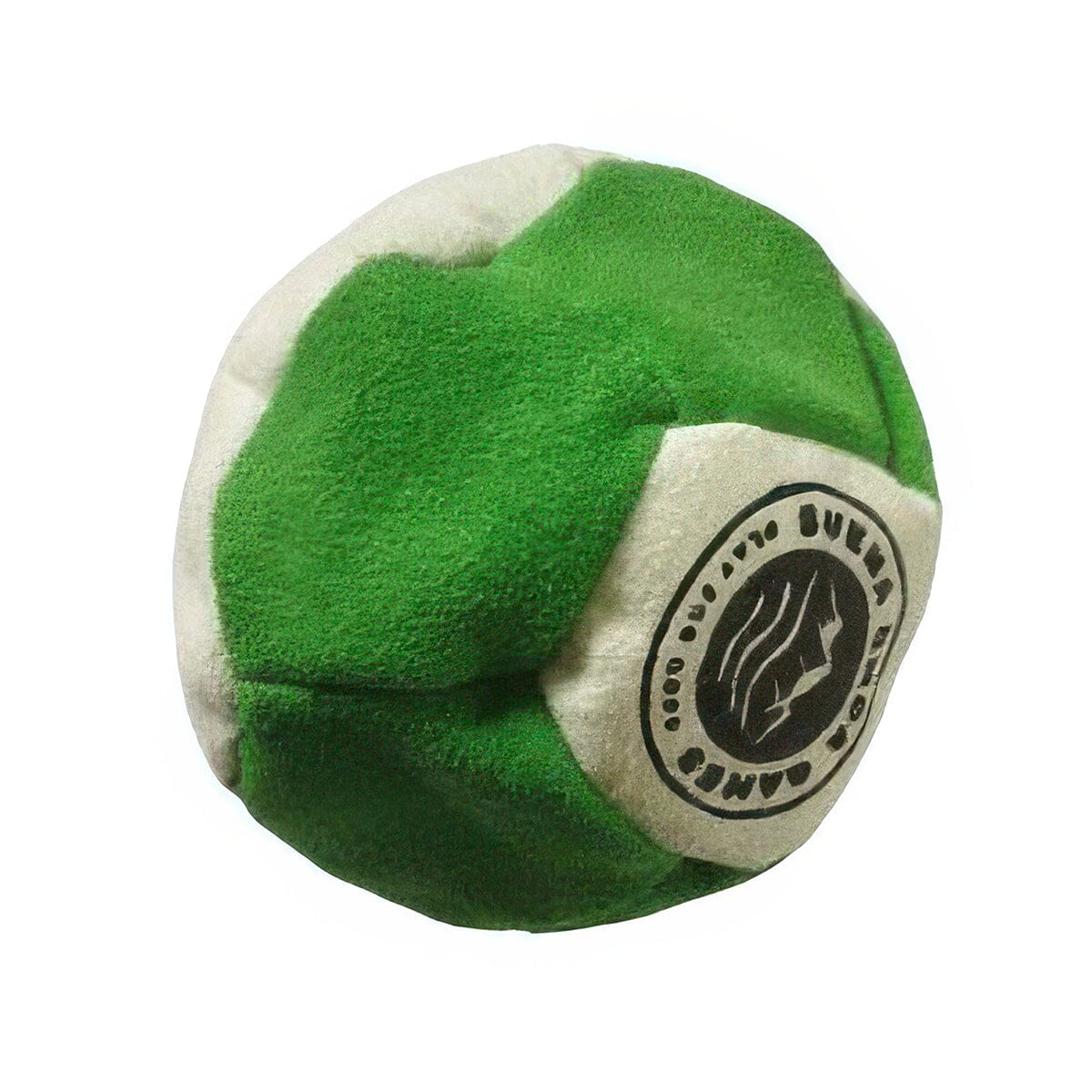 Sandbag Hacky Sacks – Faux Suede Footbag Buena Onda Games Green/White | Handmade, Fair Trade, Crochet, Knit, Cloth Toys, Indoor, Outdoor Games, Party, Backyard Games, Sports, Beach Lake Toys