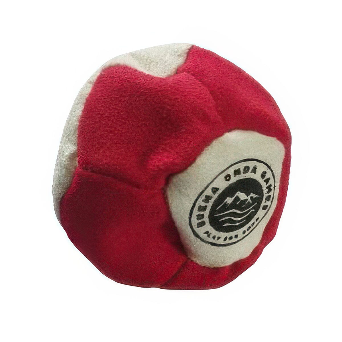 Sandbag Hacky Sacks – Faux Suede Footbag Buena Onda Games Red/White | Handmade, Fair Trade, Crochet, Knit, Cloth Toys, Indoor, Outdoor Games, Party, Backyard Games, Sports, Beach Lake Toys