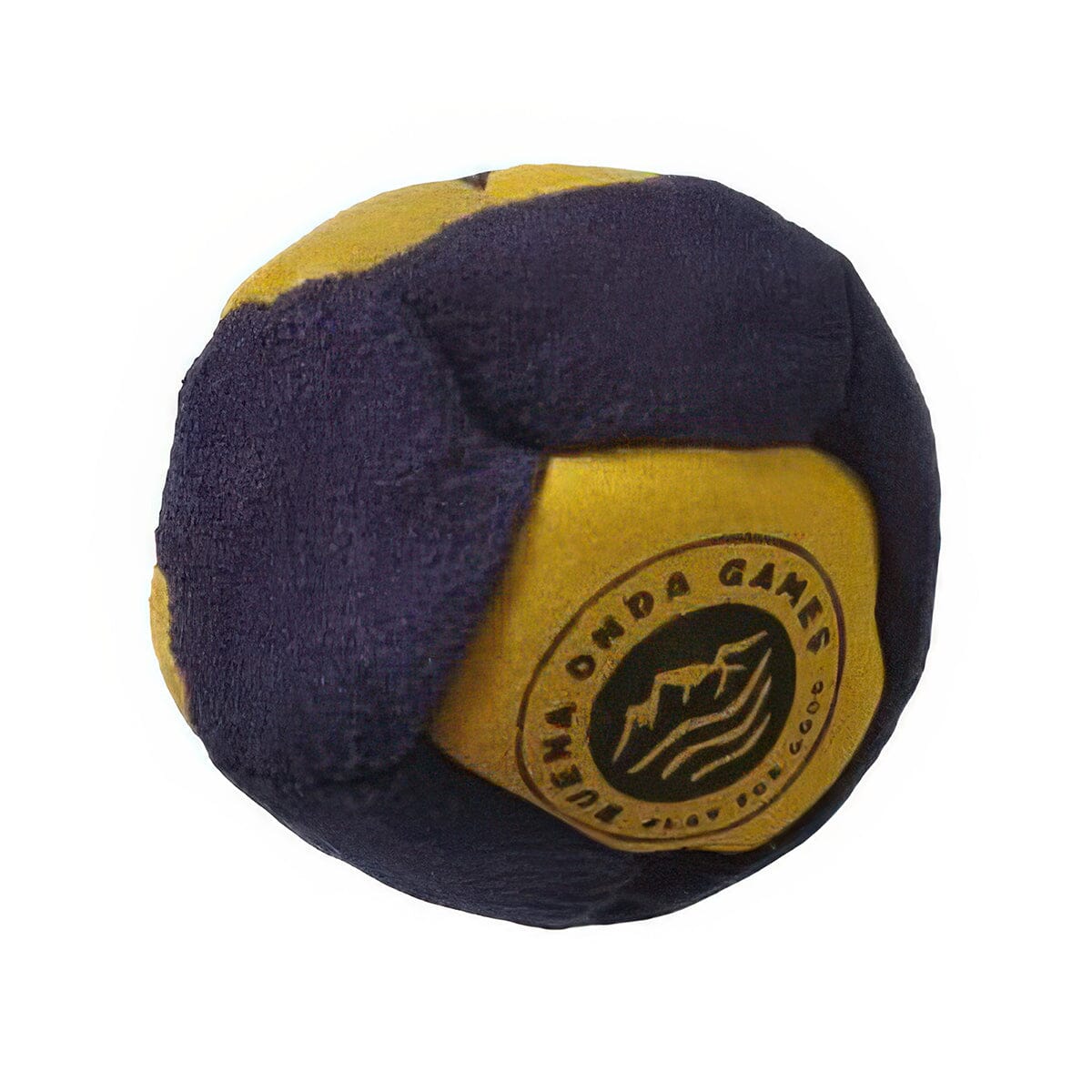 Sandbag Hacky Sacks – Faux Suede Footbag Buena Onda Games Black/Yellow | Handmade, Fair Trade, Crochet, Knit, Cloth Toys, Indoor, Outdoor Games, Party, Backyard Games, Sports, Beach Lake Toys