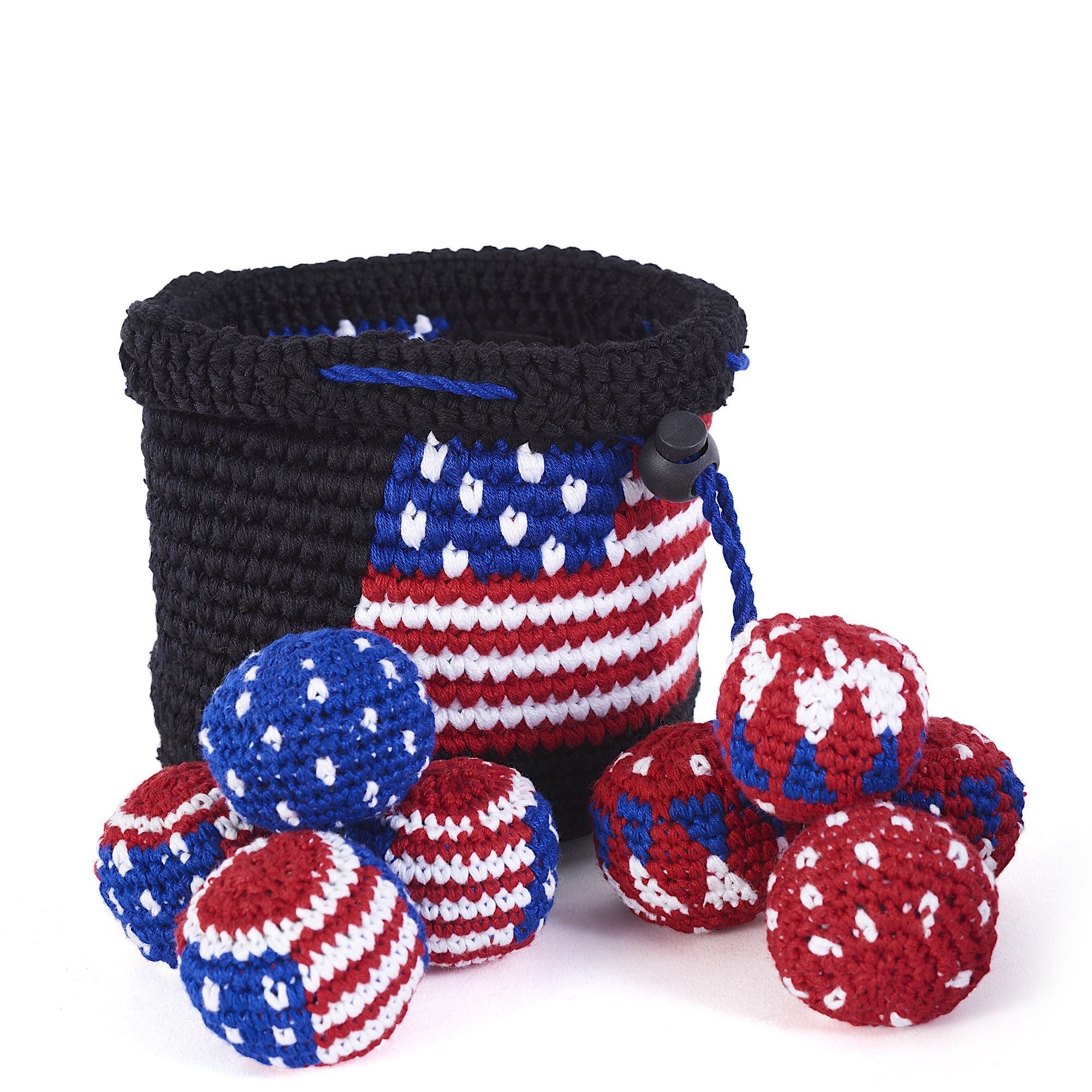 YippiYappa American Flag Buena Onda Experience American flag | Handmade, Fair Trade, Crochet, Knit, Cloth Toys, Indoor, Outdoor Games, Party, Backyard Games, Sports, Beach Lake Toys