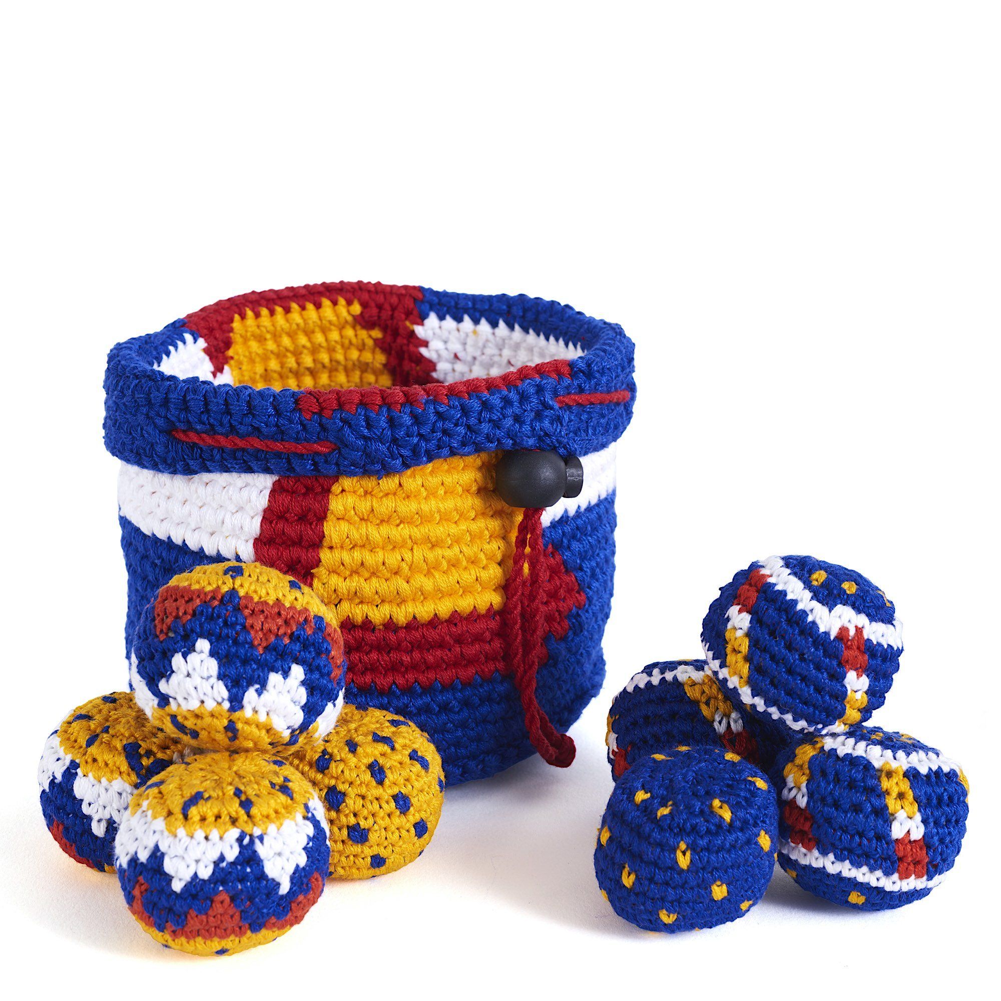 YippiYappa Colorado Buena Onda Experience CO flag | Handmade, Fair Trade, Crochet, Knit, Cloth Toys, Indoor, Outdoor Games, Party, Backyard Games, Sports, Beach Lake Toys