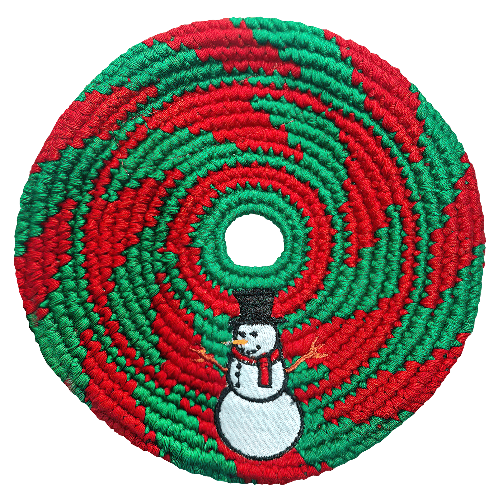 Holiday Snowman Disc Buena Onda Games | Handmade, Fair Trade, Crochet, Knit, Cloth Toys, Indoor, Outdoor Games, Party, Backyard Games, Sports, Beach Lake Toys