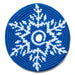 Sports Disc Snowflake (White on Blue) Buena Onda Games | Handmade, Fair Trade, Crochet, Knit, Cloth Toys, Indoor, Outdoor Games, Party, Backyard Games, Sports, Beach Lake Toys