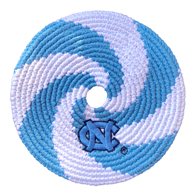 UNC Tar Heels Logo'ed Sport Disc Blue Buena Onda Experience | Handmade, Fair Trade, Crochet, Knit, Cloth Toys, Indoor, Outdoor Games, Party, Backyard Games, Sports, Beach Lake Toys