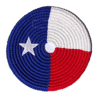 Texas Flag Disc Flag Disc Buena Onda Experience | Handmade, Fair Trade, Crochet, Knit, Cloth Toys, Indoor, Outdoor Games, Party, Backyard Games, Sports, Beach Lake Toys